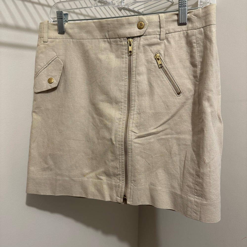 J. Crew Linen Miniskirt
